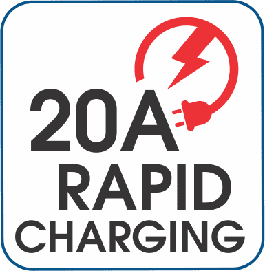 RAPID+VARIABLE GRID CHARGING UP TO 20AMP Available from 1350 to 5500